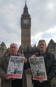 Police cover-up: McGurk's Bar campaigners Robert McClenaghan and Gerard Keenan lobbied politicians in London.
