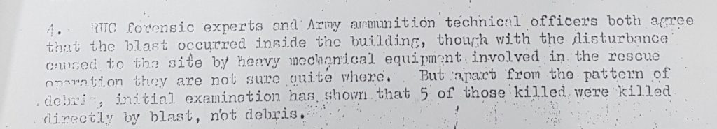 RUC and British Army Lies to British Government via Defence Secretariat 10 - Serial 4