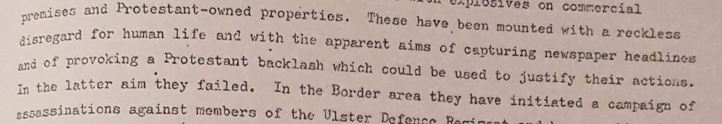 RUC Special Branch Assessment McGurk's Lies 15 Dec 1971 Serial 2